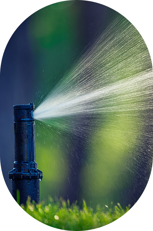 Edgewater Irrigation North Vancouver, sprinkler in action, irrigation installation, North Shore