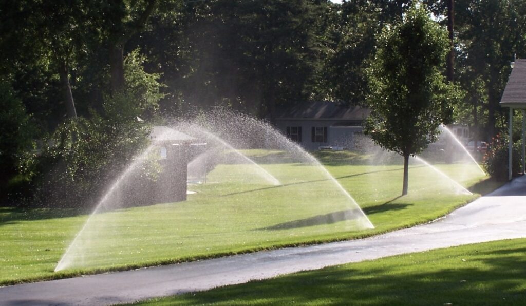 Optimal coverage using targeted lawn sprinkler installation by Edgewater Irrigation & Lighting
